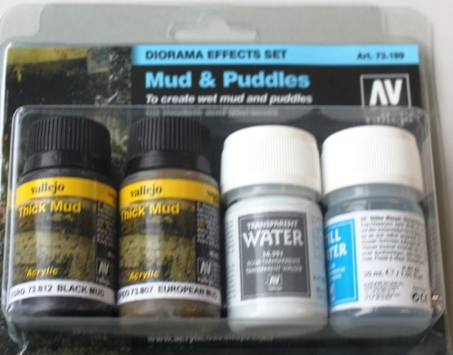 Preview: Vallejo Schlamm und Pfützen Set, 4- teilig je 35ml (g.P. 1L= 121,43€) 73.189